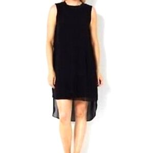 Lisa Rinna Collection Tulip Hem Sleeveless Black Tunic Dress Size 1X Chiffon